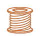 Fiber wrapped wire